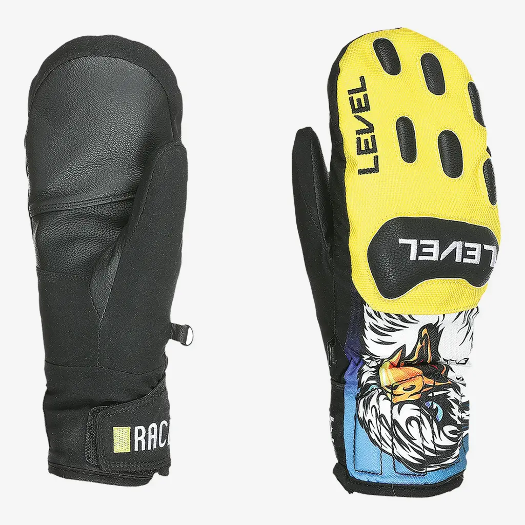 [4119JM.66-7.0] RACE JR MITT GELB SCHWARZ (7.0)