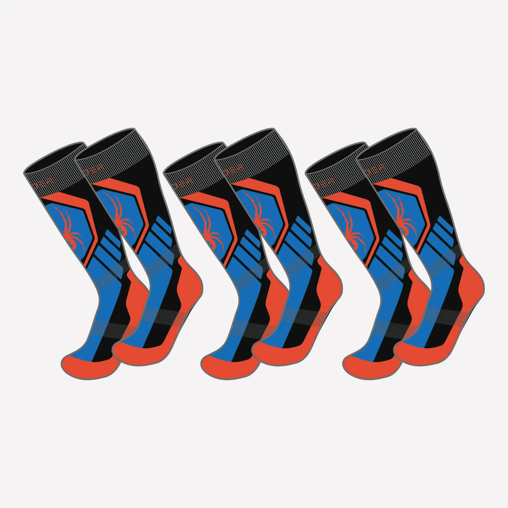 VENTURE PACK 3 PAIRES BLACK BLUE ORANGE